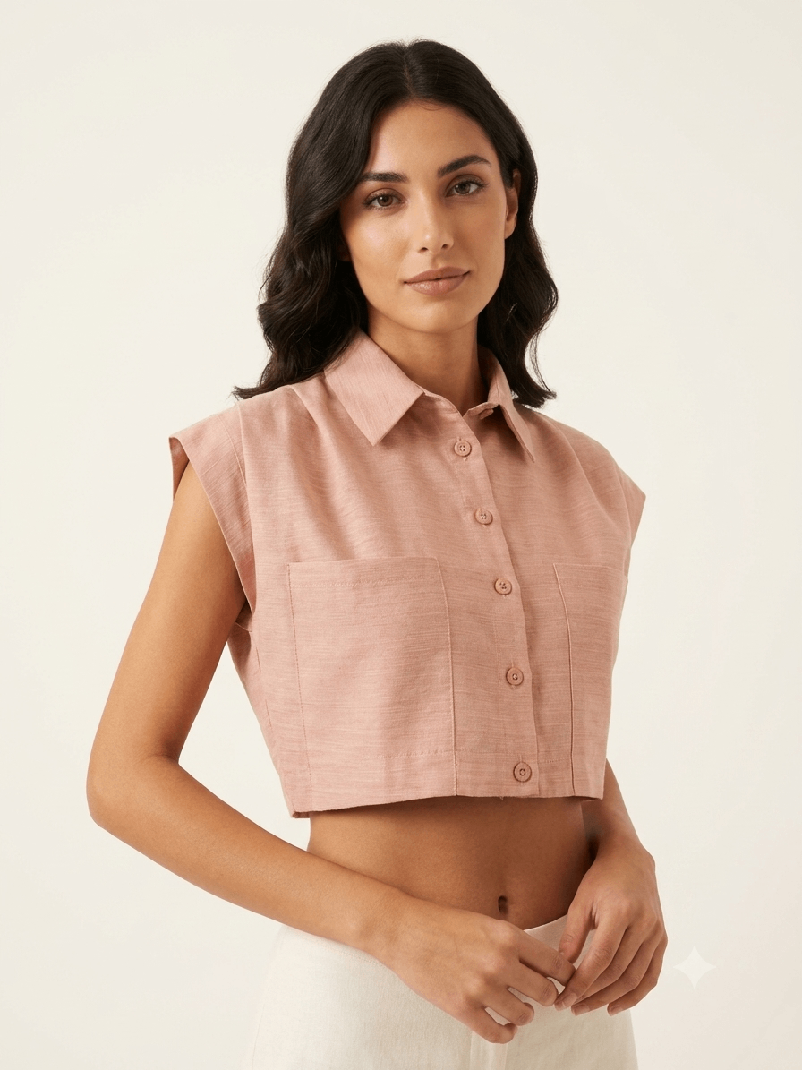 Camicia Crop Lumina Regolabile