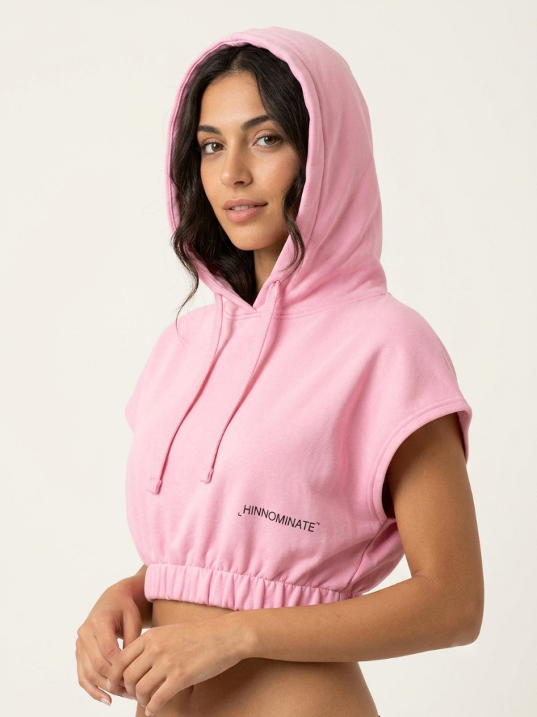 Felpa Crop con Cappuccio Hinnominate
