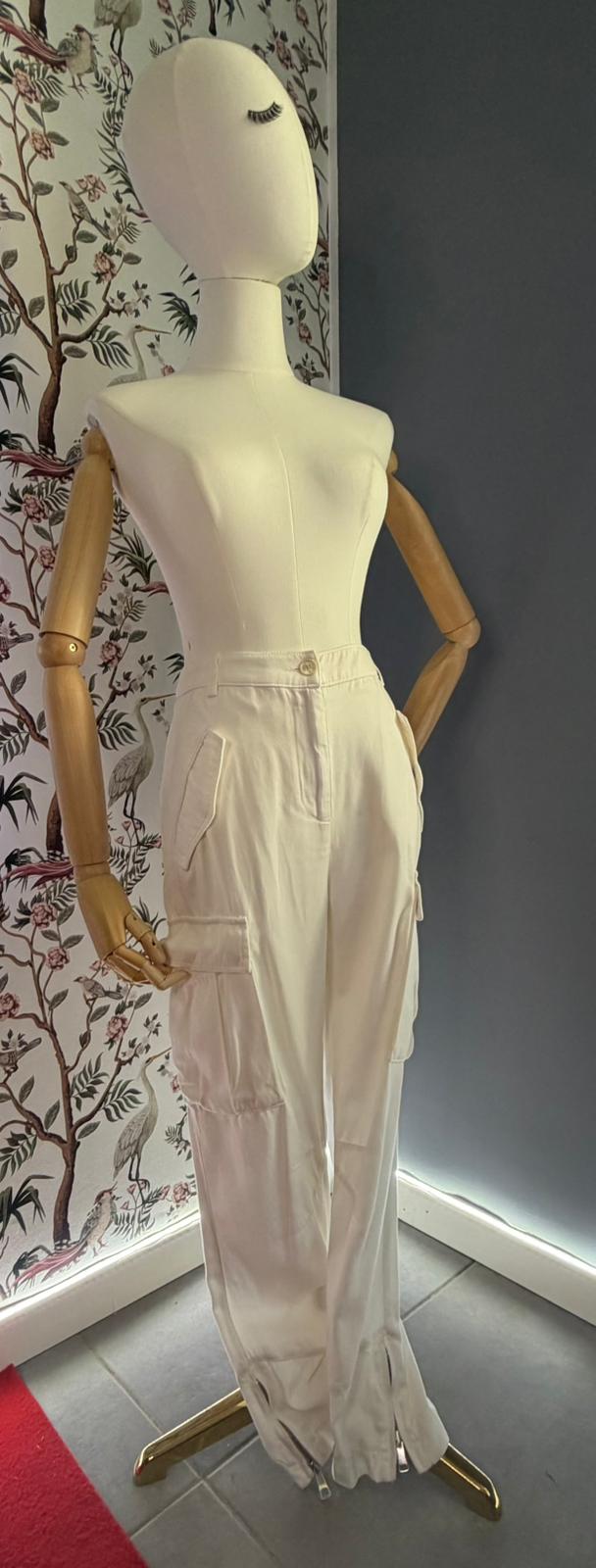 Pantalone Cargo Yolo Bianco - Image 2