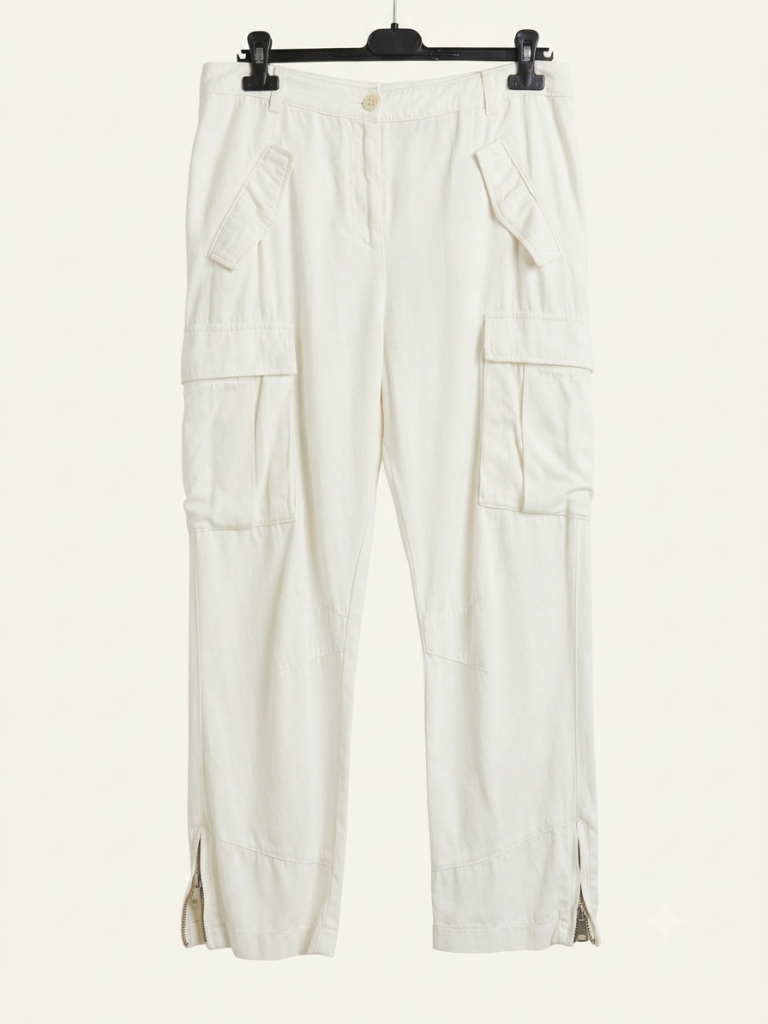 Pantalone Cargo Bianco YOLO