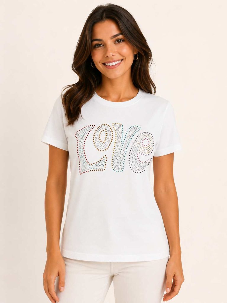 T-shirt Marco Bologna per Silvian Heach scritta Love